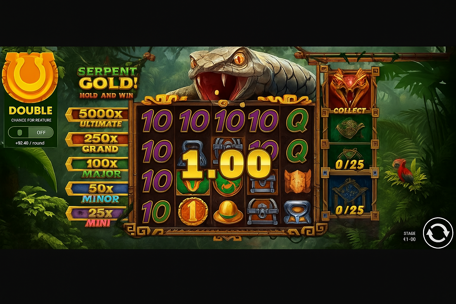 Serpent Gold Hold And Win gameplay